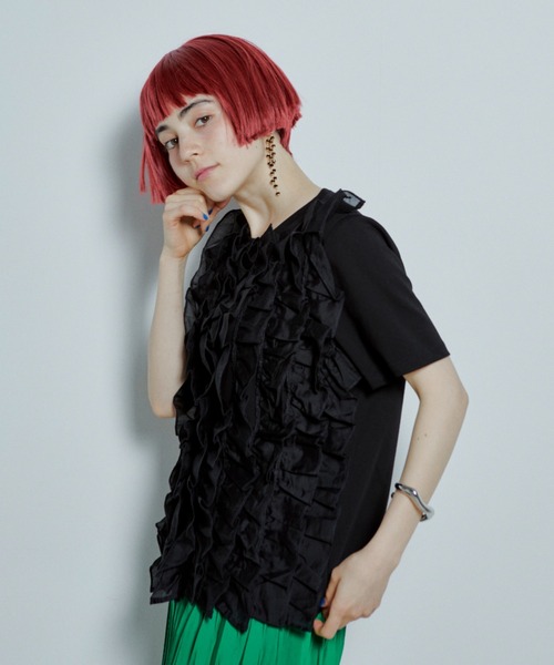 フリルTシャツ（Tシャツ/カットソー）｜manana suerte（マニャーナ