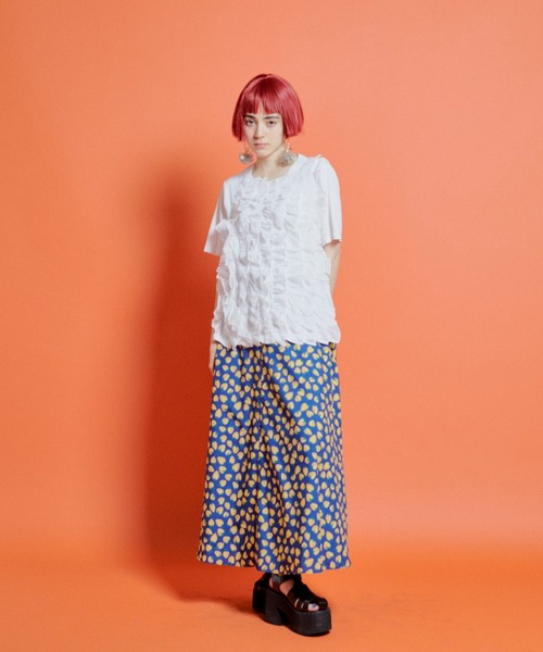 フリルTシャツ（Tシャツ/カットソー）｜manana suerte（マニャーナ