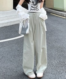 Y2K無地ライトドライカジュアルパンツ