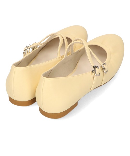 ORiental TRaffic（オリエンタルトラフィック）の「ギャザーストラップバレエパンプス/41182（バレエシューズ・レディース・イエロー/ブラック/シルバー・36/37/38/39/35）」の9枚目の写真