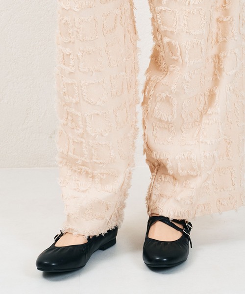 ORiental TRaffic（オリエンタルトラフィック）の「ギャザーストラップバレエパンプス/41182（バレエシューズ・レディース・イエロー/ブラック/シルバー・36/37/38/39/35）」の15枚目の写真