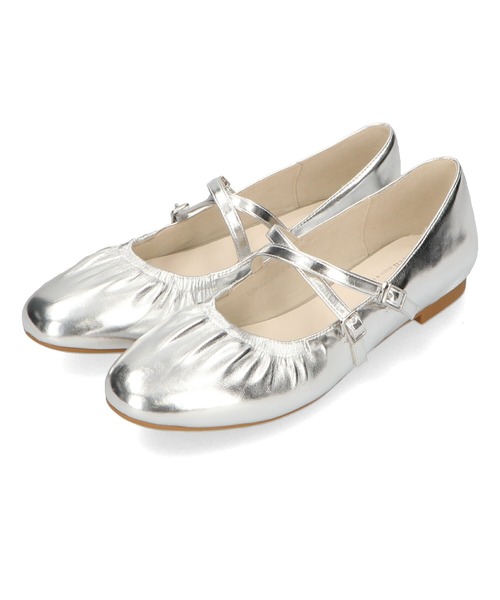 ORiental TRaffic（オリエンタルトラフィック）の「ギャザーストラップバレエパンプス/41182（バレエシューズ・レディース・イエロー/ブラック/シルバー・36/37/38/39/35）」の20枚目の写真