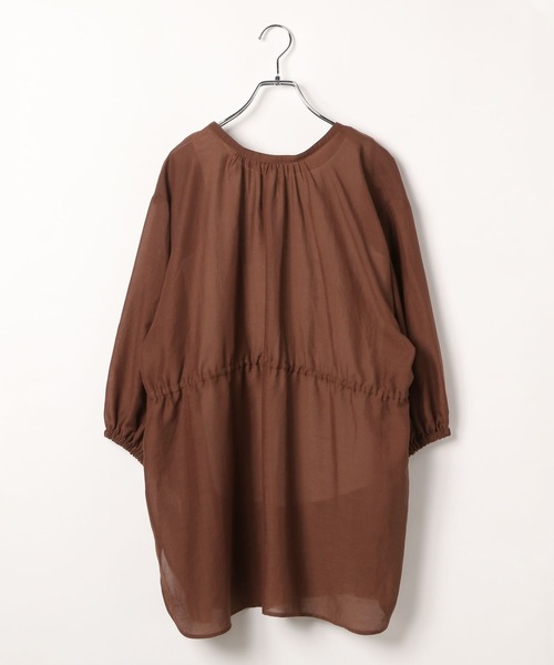 LEPSIM（レプシィム）の「着回し5分袖ブラウス《2点セット》　243208（シャツ/ブラウス・レディース・ブラック/オフホワイト/ブラウン/オレンジ/ライトブルー/ベージュ系その他/ラベンダー・FREE）」の8枚目の写真