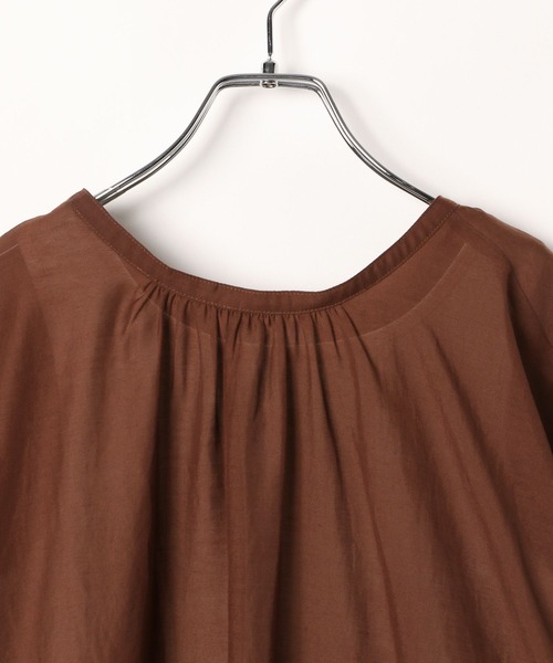 LEPSIM（レプシィム）の「着回し5分袖ブラウス《2点セット》　243208（シャツ/ブラウス・レディース・ブラック/オフホワイト/ブラウン/オレンジ/ライトブルー/ベージュ系その他/ラベンダー・FREE）」の12枚目の写真