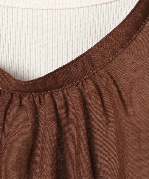 LEPSIM（レプシィム）の「着回し5分袖ブラウス《2点セット》　243208（シャツ/ブラウス・レディース・ブラック/オフホワイト/ブラウン/オレンジ/ライトブルー/ベージュ系その他/ラベンダー・FREE）」の22枚目の写真