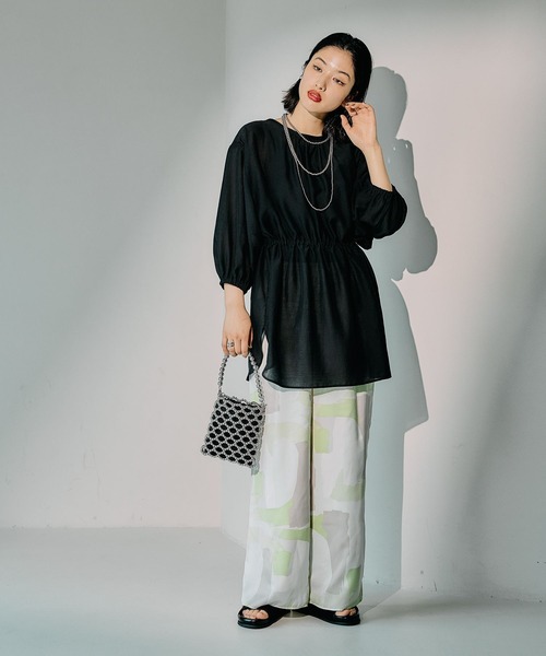 TNページ セール】着回し5分袖ブラウス《2点セット》 243208（シャツ/ブラウス