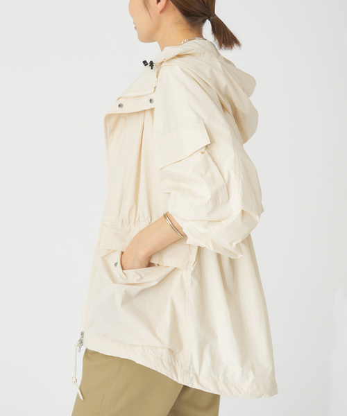 IENA（イエナ）の「Product Twelve/プロダクト トゥエルブ Rain Jacket ジャケット 25SS-PBL01（マウンテンパーカー・レディース・ブラック/ホワイト・FREE）」の4枚目の写真