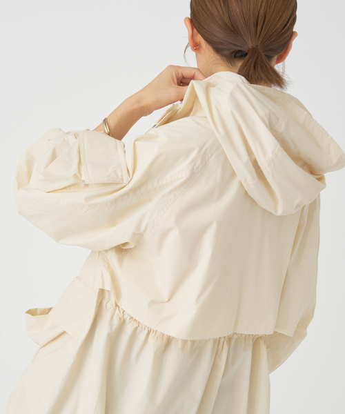 IENA（イエナ）の「Product Twelve/プロダクト トゥエルブ Rain Jacket ジャケット 25SS-PBL01（マウンテンパーカー・レディース・ブラック/ホワイト・FREE）」の10枚目の写真