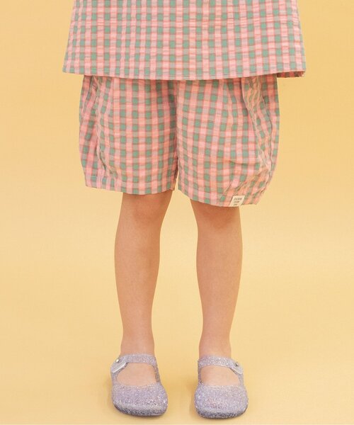 BREEZE（ブリーズ）の「【セットアップ可/WEB限定】チェックバルーンハーフパンツ_ジュニア対応（その他パンツ・キッズ・ブルー/ピンク/イエロー・90/100/110/120/130/140）」の3枚目の写真