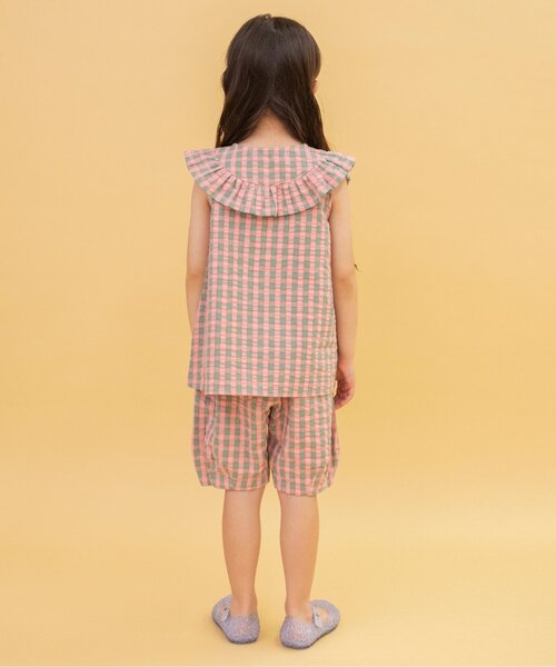 BREEZE（ブリーズ）の「【セットアップ可/WEB限定】チェックバルーンハーフパンツ_ジュニア対応（その他パンツ・キッズ・ブルー/ピンク/イエロー・90/100/110/120/130/140）」の4枚目の写真