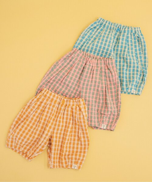 BREEZE（ブリーズ）の「【セットアップ可/WEB限定】チェックバルーンハーフパンツ_ジュニア対応（その他パンツ・キッズ・ブルー/ピンク/イエロー・90/100/110/120/130/140）」の8枚目の写真