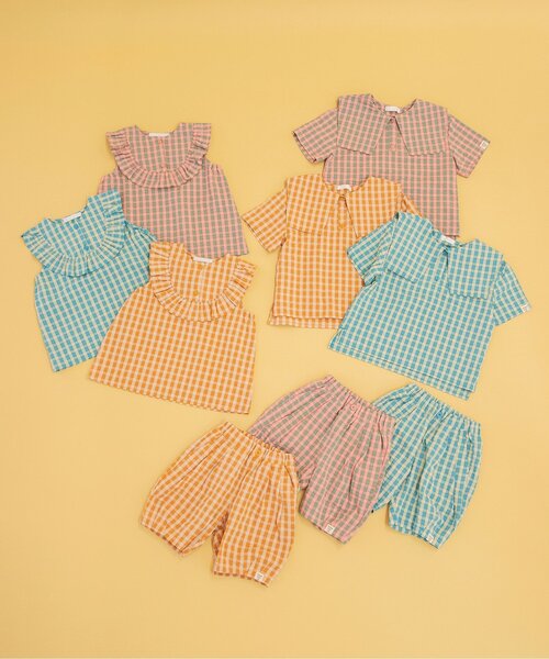 BREEZE（ブリーズ）の「【セットアップ可/WEB限定】チェックバルーンハーフパンツ_ジュニア対応（その他パンツ・キッズ・ブルー/ピンク/イエロー・90/100/110/120/130/140）」の10枚目の写真