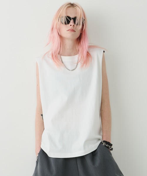 AFF AIVER(エイエフエフアイバー)の「AFF AIVER 16/-ウォッシュ天竺N/S TEE(ショートレングス)(Tシャツ/カットソー・メンズ・チャコールグレー/ブラック/ホワイト/ライトグレー・SMALL/MEDIUM/LARGE)」の2枚目の写真