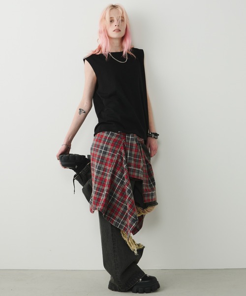 AFF AIVER(エイエフエフアイバー)の「AFF AIVER 16/-ウォッシュ天竺N/S TEE(ショートレングス)(Tシャツ/カットソー・メンズ・チャコールグレー/ブラック/ホワイト/ライトグレー・SMALL/MEDIUM/LARGE)」の14枚目の写真