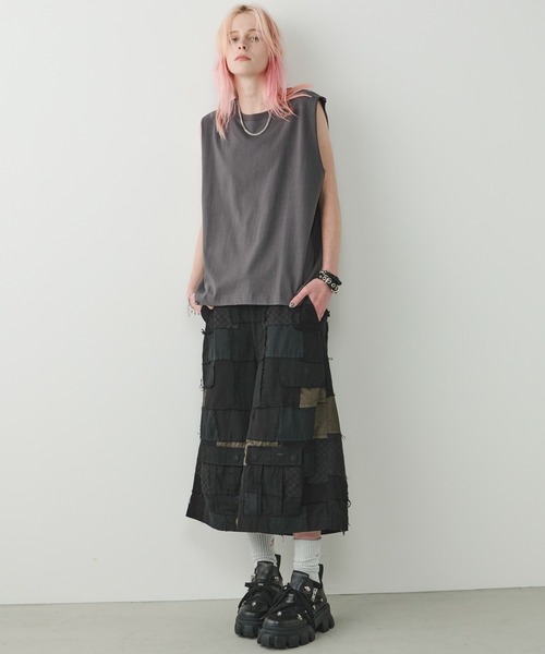AFF AIVER(エイエフエフアイバー)の「AFF AIVER 16/-ウォッシュ天竺N/S TEE(ショートレングス)(Tシャツ/カットソー・メンズ・チャコールグレー/ブラック/ホワイト/ライトグレー・SMALL/MEDIUM/LARGE)」の19枚目の写真