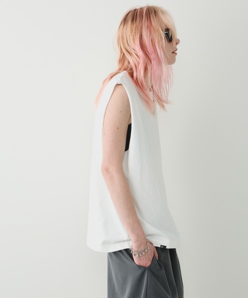 AFF AIVER(エイエフエフアイバー)の「AFF AIVER 16/-ウォッシュ天竺N/S TEE(ショートレングス)(Tシャツ/カットソー・メンズ・チャコールグレー/ブラック/ホワイト/ライトグレー・SMALL/MEDIUM/LARGE)」の6枚目の写真