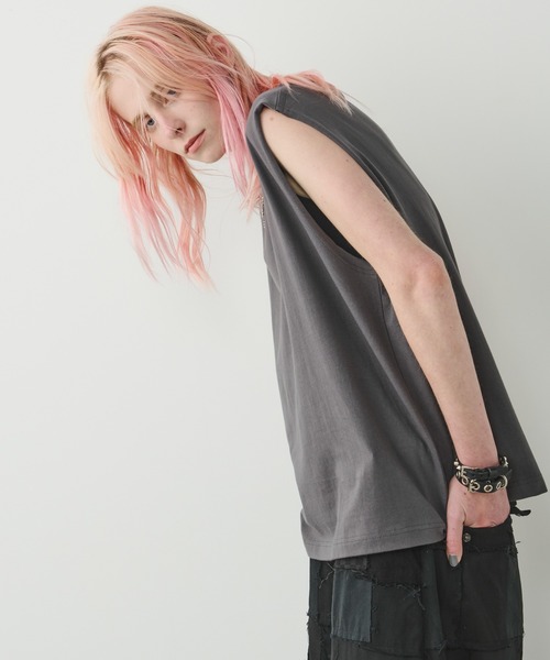 AFF AIVER(エイエフエフアイバー)の「AFF AIVER 16/-ウォッシュ天竺N/S TEE(ショートレングス)(Tシャツ/カットソー・メンズ・チャコールグレー/ブラック/ホワイト/ライトグレー・SMALL/MEDIUM/LARGE)」の18枚目の写真