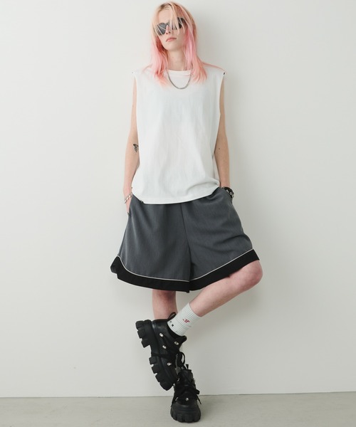 AFF AIVER(エイエフエフアイバー)の「AFF AIVER 16/-ウォッシュ天竺N/S TEE(ショートレングス)(Tシャツ/カットソー・メンズ・チャコールグレー/ブラック/ホワイト/ライトグレー・SMALL/MEDIUM/LARGE)」の9枚目の写真