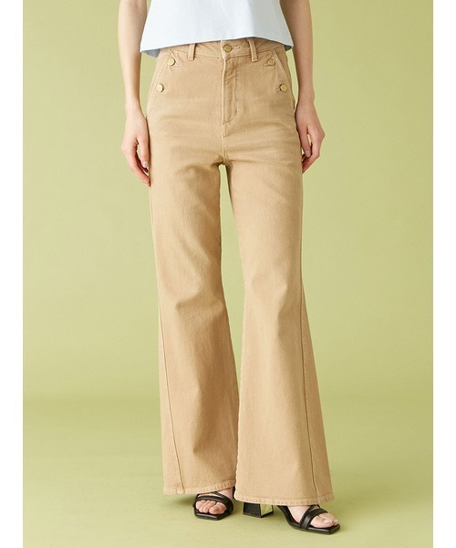 ストレッチフレアデニムパンツ（デニムパンツ）｜LILY BROWN