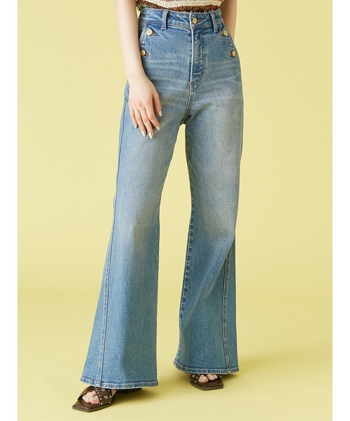 ぷりんLILY BROWN ストレッチフレアデニムパンツ IND 0サイズ リリーブラウン LILY BROWN 【WEB限定00サイズ】ストレッチ