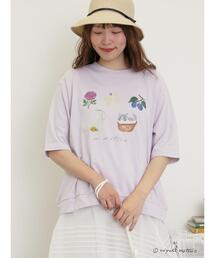 Samansa Mos2 | 【miyuki matsuo×Samansa Mos2】タックTシャツ(Tシャツ/カットソー)