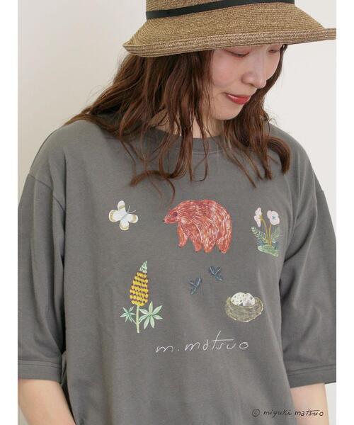 SM2【miyuki matsuo×Samansa Mos2】タックTシャツ新品 セール】 【miyuki matsuo×Samansa Mos2】タックTシャツ（オフ