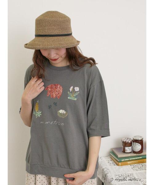 Samansa Mos2（サマンサ モスモス）の「【miyuki matsuo×Samansa Mos2】タックTシャツ（Tシャツ/カットソー・レディース・チャコールグレー/パープル/オフホワイト・F）」の14枚目の写真