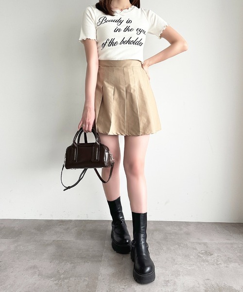 apres jour(アプレジュール)の「刺繍ロゴレースリブTシャツ(Tシャツ/カットソー・レディース・レッド/オフホワイト/ライトブルー/ブラック・X-LARGE/フリー)」の13枚目の写真