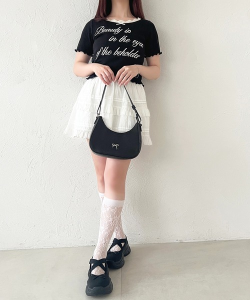 apres jour(アプレジュール)の「刺繍ロゴレースリブTシャツ(Tシャツ/カットソー・レディース・レッド/オフホワイト/ライトブルー/ブラック・X-LARGE/フリー)」の20枚目の写真