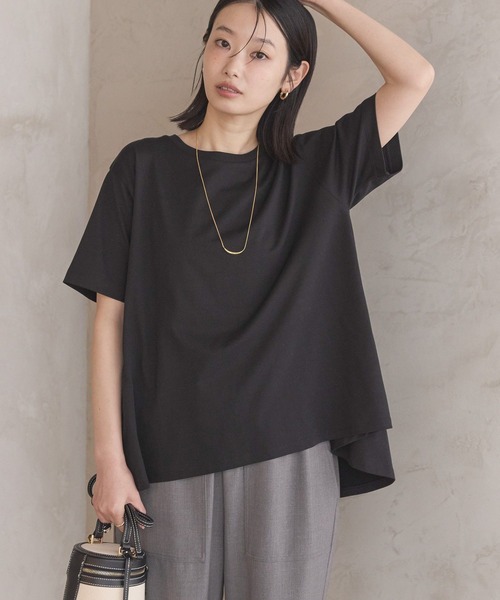 セール】接触冷感バックフレア半袖プルオーバー（Tシャツ/カットソー