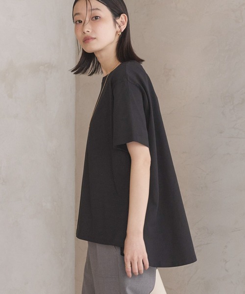 AMERICAN HOLIC（アメリカンホリック）の「接触冷感バックフレア半袖プルオーバー（Tシャツ/カットソー・レディース・ミント/ネイビー/ブラック/オフホワイト・M/L）」の16枚目の写真