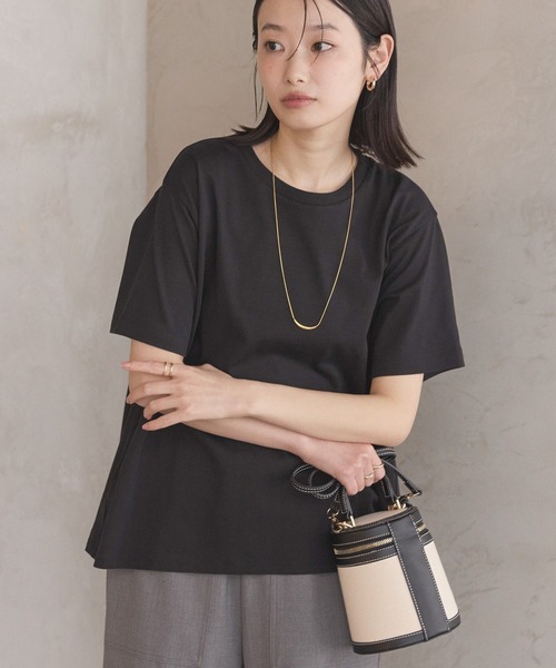 AMERICAN HOLIC（アメリカンホリック）の「接触冷感バックフレア半袖プルオーバー（Tシャツ/カットソー・レディース・ミント/ネイビー/ブラック/オフホワイト・M/L）」の17枚目の写真