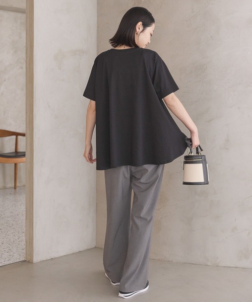 AMERICAN HOLIC（アメリカンホリック）の「接触冷感バックフレア半袖プルオーバー（Tシャツ/カットソー・レディース・ミント/ネイビー/ブラック/オフホワイト・M/L）」の20枚目の写真