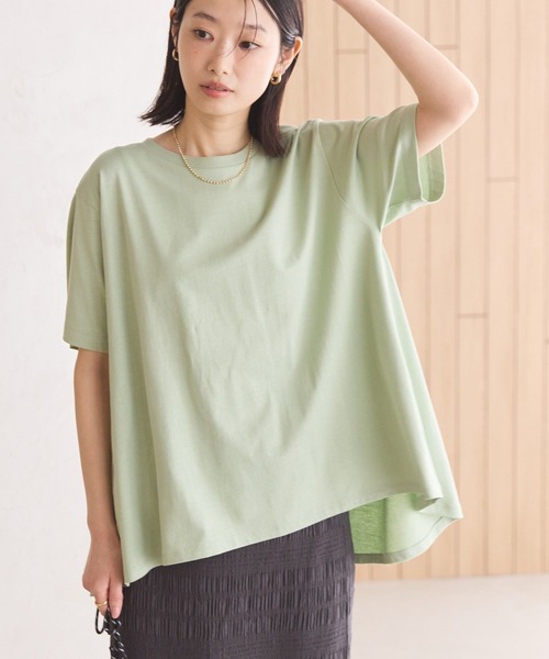 AMERICAN HOLIC（アメリカンホリック）の「接触冷感バックフレア半袖プルオーバー（Tシャツ/カットソー・レディース・ミント/ネイビー/ブラック/オフホワイト・M/L）」の21枚目の写真