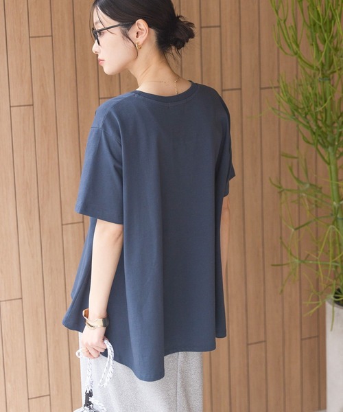 セール】接触冷感バックフレア半袖プルオーバー（Tシャツ/カットソー