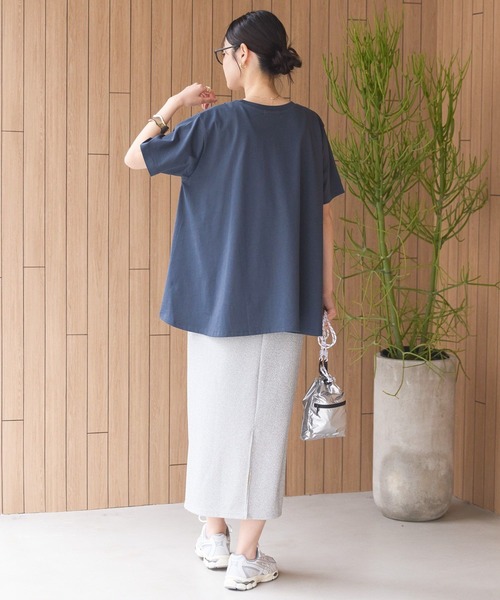 AMERICAN HOLIC（アメリカンホリック）の「接触冷感バックフレア半袖プルオーバー（Tシャツ/カットソー・レディース・ミント/ネイビー/ブラック/オフホワイト・M/L）」の10枚目の写真