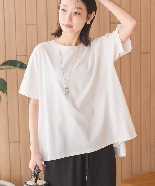 AMERICAN HOLIC（アメリカンホリック）の「接触冷感バックフレア半袖プルオーバー（Tシャツ/カットソー・レディース・ミント/ネイビー/ブラック/オフホワイト・M/L）」の12枚目の写真