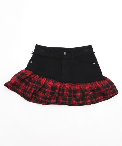 Figments(フィグメンツ)の「スイッチチェックミニスカパン(スカート・レディース・グレー/ブラック・SMALL/MEDIUM)」の5枚目の写真