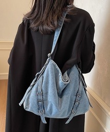 lilful（リルフル）の「デニム ベルトデザインショルダーバッグ（ショルダーバッグ）」