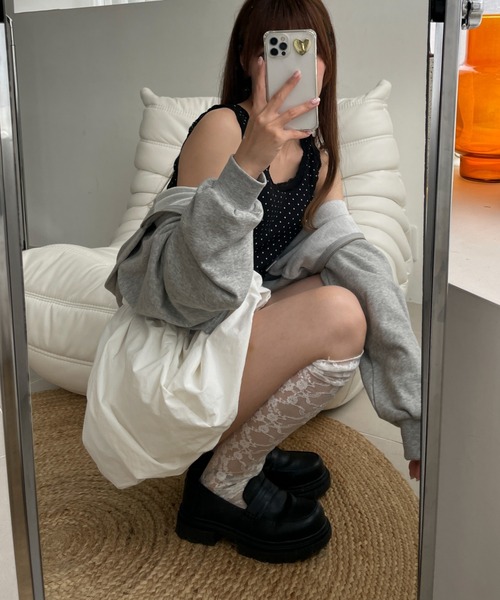 WEGO(ウィゴー)の「WEGO/ナイロンバルーンミニスカート(スカート・レディース・ブラック/オフホワイト・FREE)」の12枚目の写真