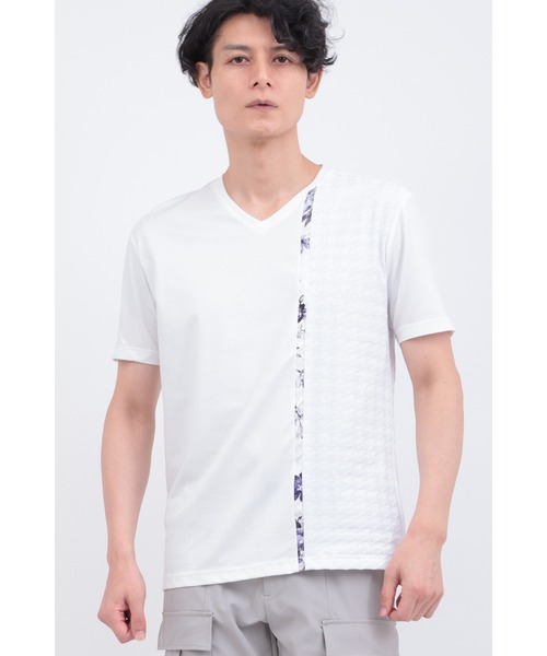 TORNADO MART(トルネードマート)の「TORNADO MART∴コンビネーションライン切替カットソー(Tシャツ/カットソー・メンズ・ホワイト/ブラック・L/LL/XXL/M)」の2枚目の写真