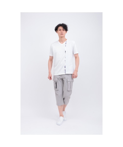 TORNADO MART(トルネードマート)の「TORNADO MART∴コンビネーションライン切替カットソー(Tシャツ/カットソー・メンズ・ホワイト/ブラック・L/LL/XXL/M)」の20枚目の写真