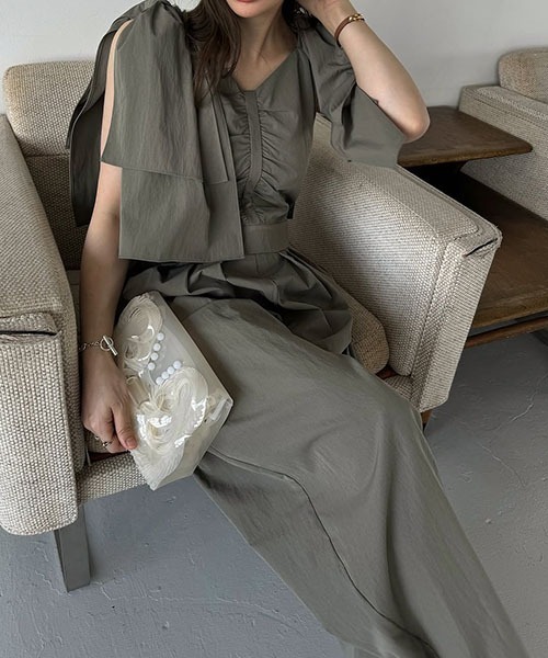 セール】removable shoulder ribbon all-in-one（つなぎ
