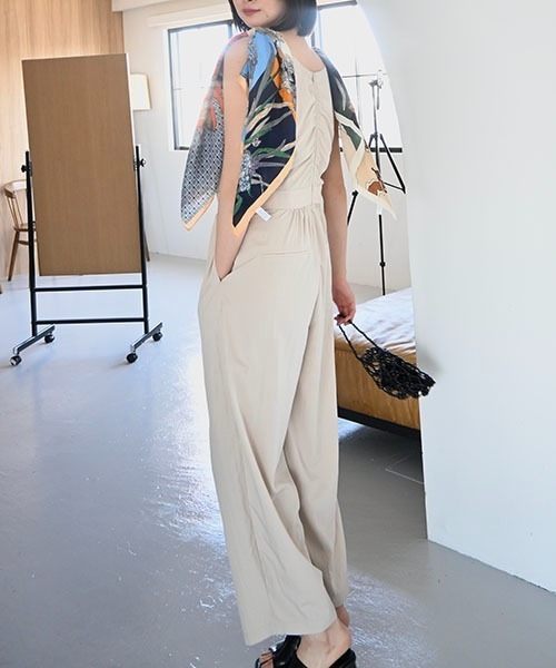 willfully ウィルフリー　サロペット　オールインワン removable shoulder ribbon all-in-one（つなぎ/オールインワン