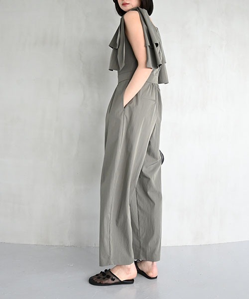 willfully ウィルフリー　サロペット　オールインワン removable shoulder ribbon all-in-one（つなぎ/オールインワン