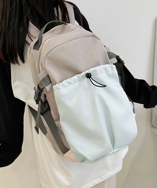 Miniministore(ミニミニストア)の「リュックサック 大容量A4 バックパック(バックパック/リュック・レディース・ワインレッド/グレイッシュベージュ/ミント・FREE)」の2枚目の写真