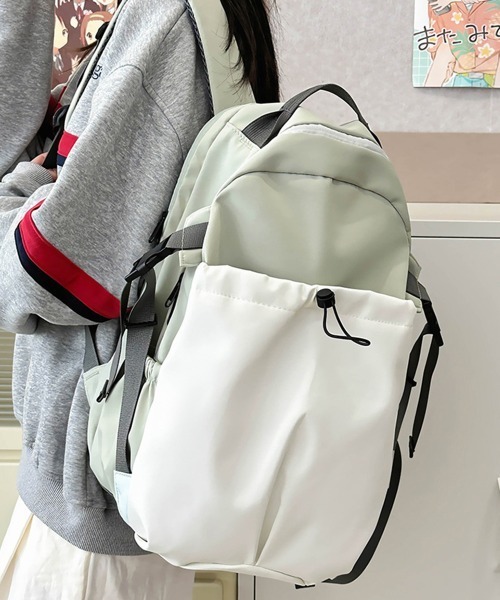 Miniministore(ミニミニストア)の「リュックサック 大容量A4 バックパック(バックパック/リュック・レディース・ワインレッド/グレイッシュベージュ/ミント・FREE)」の3枚目の写真