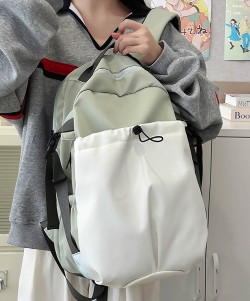 Miniministore(ミニミニストア)の「リュックサック 大容量A4 バックパック(バックパック/リュック・レディース・ワインレッド/グレイッシュベージュ/ミント・FREE)」の5枚目の写真