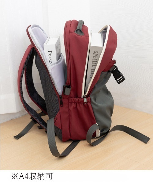 Miniministore(ミニミニストア)の「リュックサック 大容量A4 バックパック(バックパック/リュック・レディース・ワインレッド/グレイッシュベージュ/ミント・FREE)」の11枚目の写真