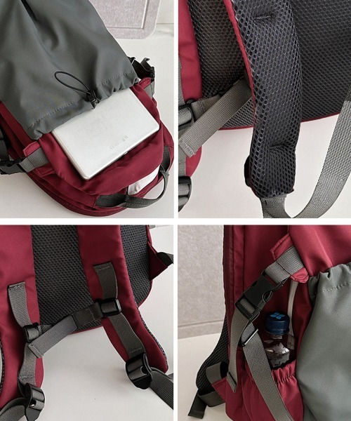 Miniministore(ミニミニストア)の「リュックサック 大容量A4 バックパック(バックパック/リュック・レディース・ワインレッド/グレイッシュベージュ/ミント・FREE)」の9枚目の写真